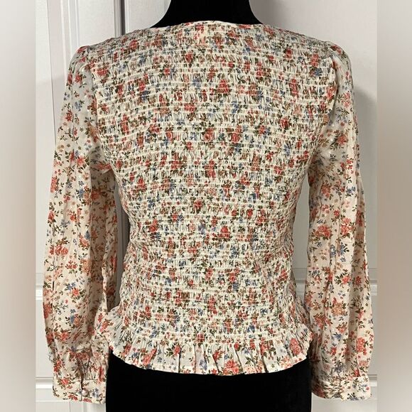 American Eagle Cotton Casual Floral Top - Picture 2 of 7